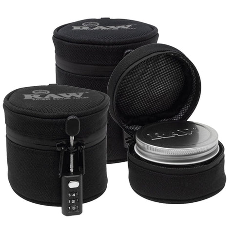 CannaDrop-AFG Jars & Containers Medium | 10oz RAW Smell Proof Jar & Cozy w/ Lock