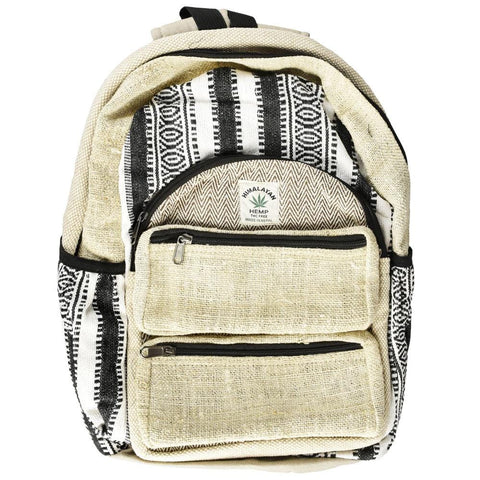 CannaDrop-AFG Storage ThreadHeads Hemp Black & White Backpack