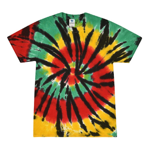 CannaDrop-AFG Apparel X-Large Rasta Web Short Sleeve Tie-Dye T-Shirt: Embrace the Vibrancy
