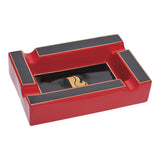 CannaDrop-AFG Ashtrays Red Lucienne Framed Rectangle Ceramic Cigar Ashtray: Elegance in Design